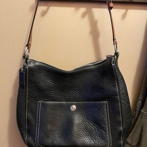 Vintage Coach Chelsea #C0782-F10891 Black Pebbled Leather Hobo Shoulder Bag